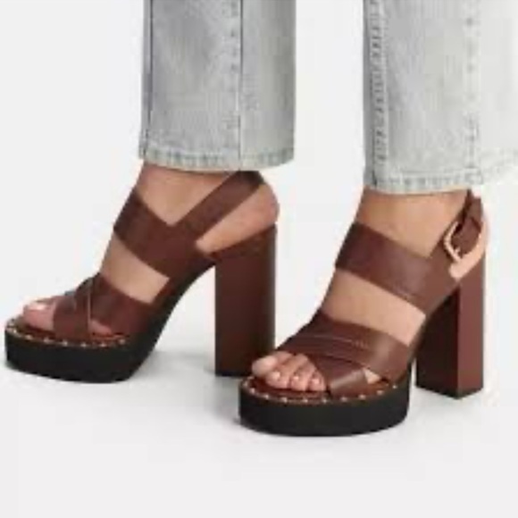 Brand New Coach Platform Sandals with Chunky Heel  Size 9.5B - Picture 1 of 15